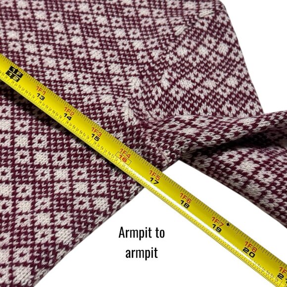 J. Crew Wool Argyle Crewneck Holiday Cabincore Cozy Nordic XS - Picture 10 of 11